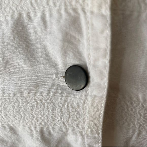 Vintage 80s Off White Cotton Summer Dress with Back Cutout Size 4 - Picture 8 of 13